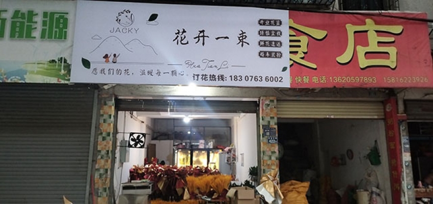 花开一束鲜花店图片