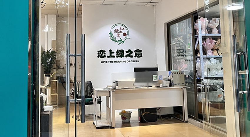 恋上绿之意花店图片